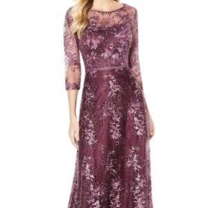 NWT Mon Cheri 118682 Beaded Mother of the Bride Dress Plum Size 6